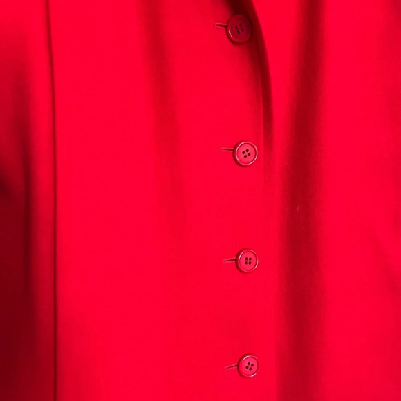 Vintage 100% Wool Red Long Women’s Coat - Picture 2 of 9